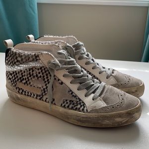 GOLDEN GOOSE Midstar Genuine Calf Hair Sneaker
Size 37 (7.5) EUC